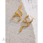 Boucles d'oreilles en forme de serpent au design original