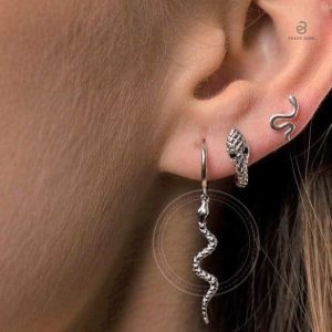 Bijoux serpent argent en pendantes pour un style unique