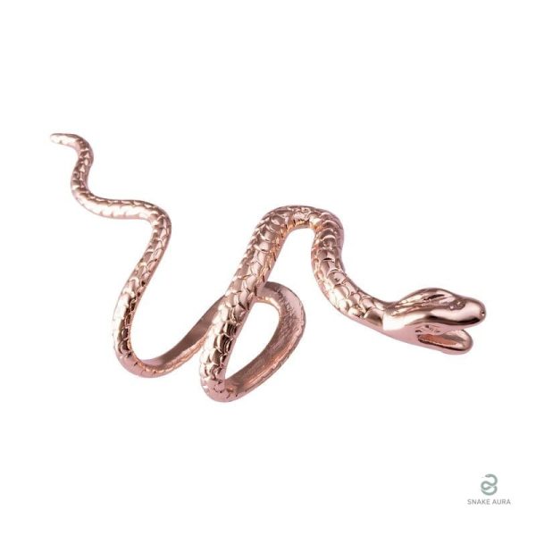 Boucles d'oreilles serpent clip, couleur dorée