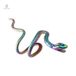 Boucles d'oreilles serpent clip, couleur rouge