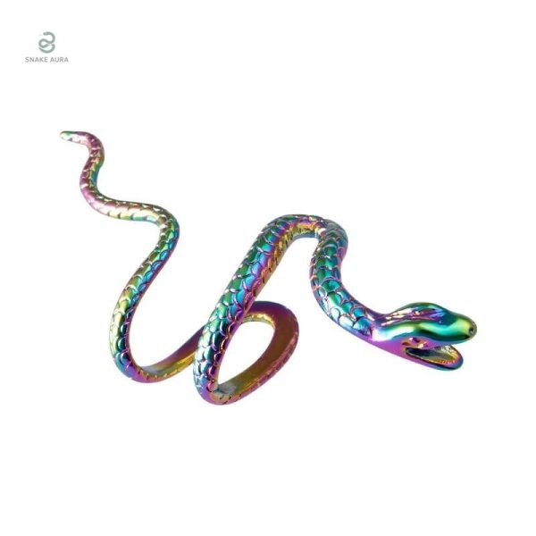Boucles d'oreilles serpent clip, couleur rouge