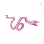 Boucles d'oreilles serpent clip, couleur rose