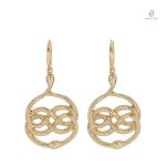 Boucles d'oreilles pendantes serpent en nœud élégant