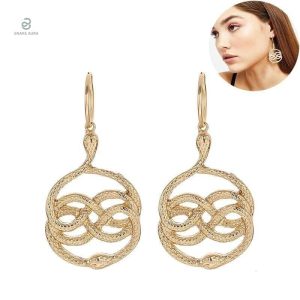 Accessoires mode serpent, boucles d'oreilles pendantes raffinées