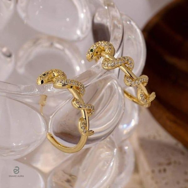 Bijoux en forme de serpent dorés