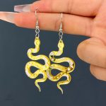 Accessoire mode : boucles serpent en couleur jaune vibrante