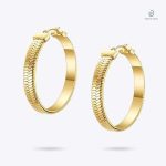 Boucles d'Oreilles Serpent Cercle Or en design élégant