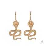 Boucles d'oreilles serpent cobra en métal décoratif