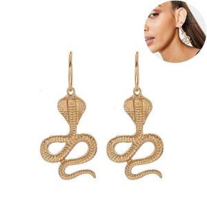 Boucles d'oreilles en forme de serpent avec design élégant