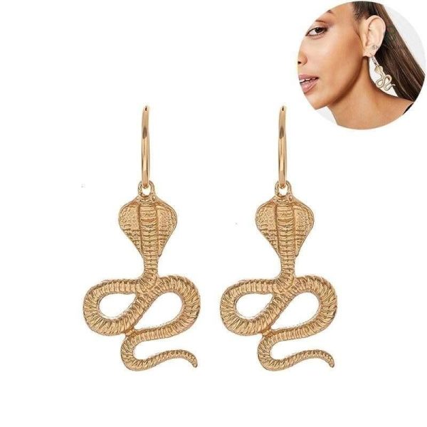 Boucles d'oreilles en forme de serpent avec design élégant