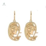 Boucles d'oreilles pendantes serpent Médusa en métal