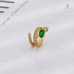 Boucles d'oreilles serpent rondes dorées élégantes