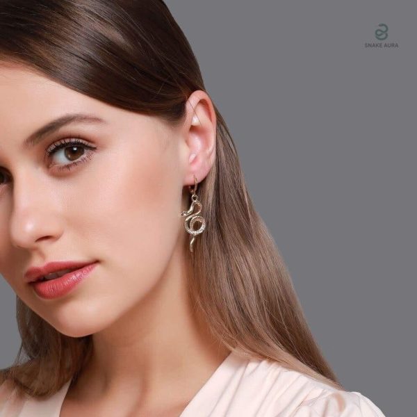 Boucles d'oreilles en argent avec motif serpent