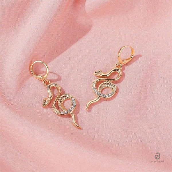 Bijoux enroulés inspirés de serpents en or jaune