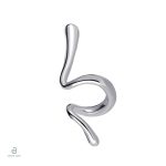 Boucles d'oreilles serpent plaqué argent au design chic
