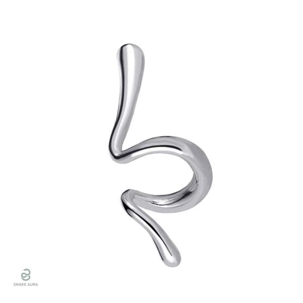 Boucles d'oreilles serpent plaqué argent au design chic