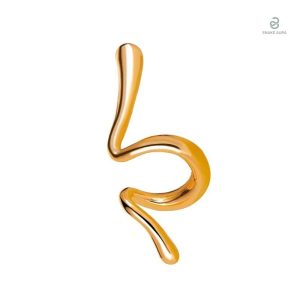 Boucles d'oreilles serpent plaqué or au design chic