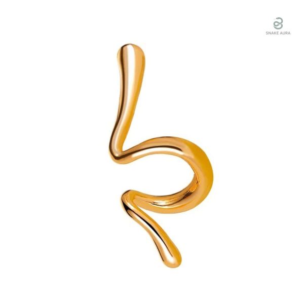 Boucles d'oreilles serpent plaqué or au design chic