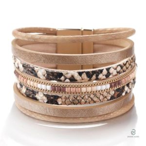 Bracelet serpent en cuir pour un look bohème