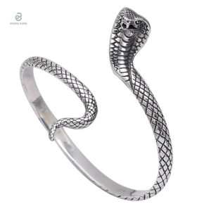 Bracelet Serpent Cobra en argent élégant