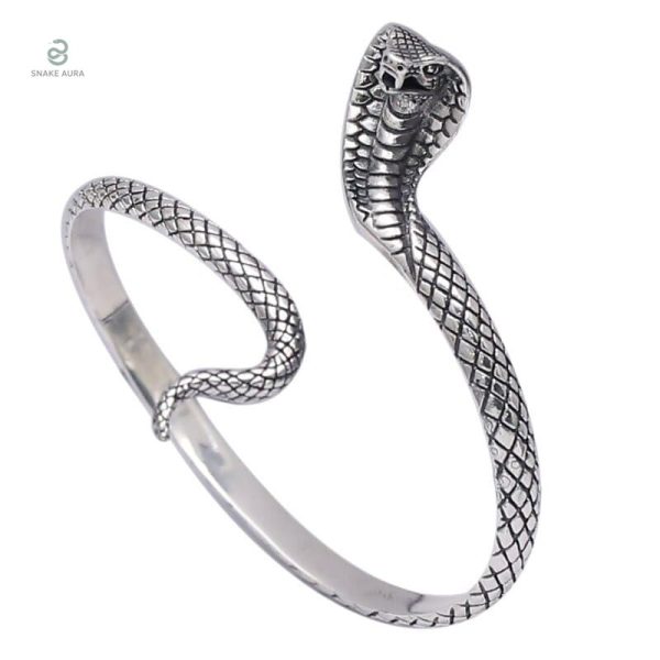 Bracelet Serpent Cobra en argent élégant