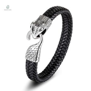 Bracelet Serpent en Cuir pour Homme