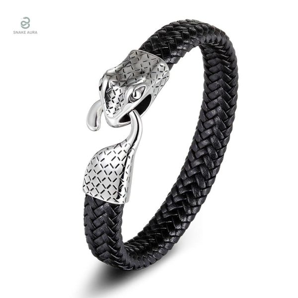 Bracelet Serpent en Cuir pour Homme