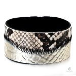 Bracelet serpent en cuir à effet écailles