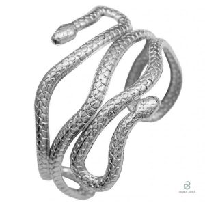Bracelet Manchette Serpent en Argent élégant et stylé