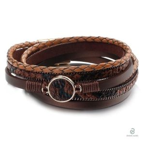 Bracelet Peau de Serpent couleur beige
