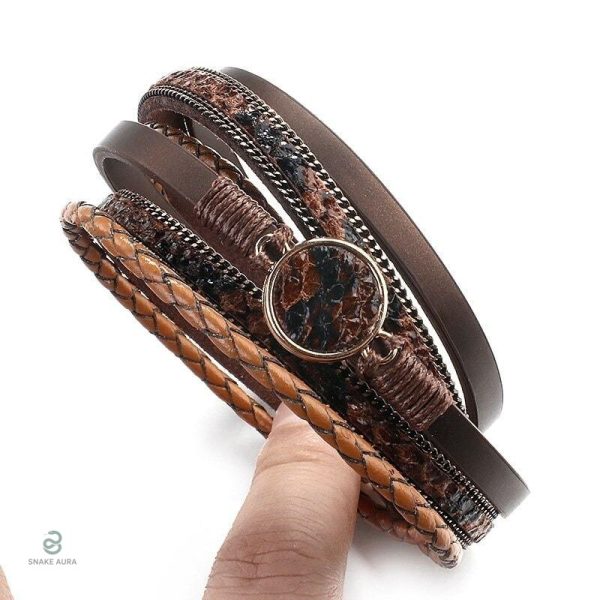 Bracelet en Cuir Serpent tendance