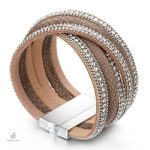 Bracelet serpent stylé en cuir féminin
