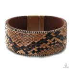 Accessoire mode serpent avec design en peau marron