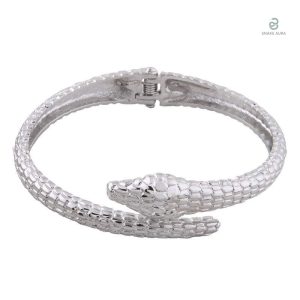 Bracelet argenté serpent en acier inoxydable