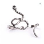 Bracelet serpent argenté en alliage de zinc pour femme