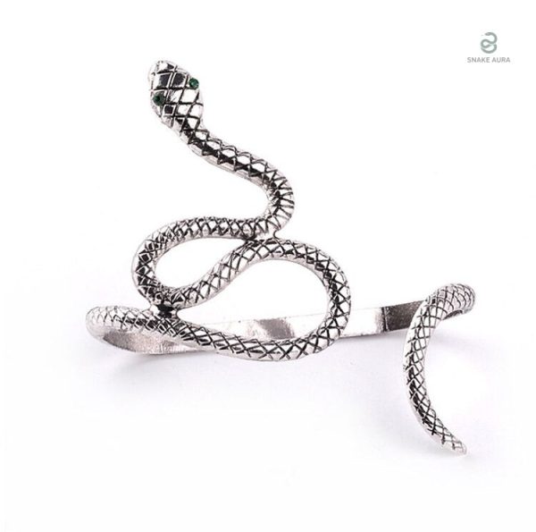 Bracelet serpent argenté en alliage de zinc pour femme