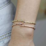 Bijou Femme, Bracelet Serpent en Or avec Diamants scintillants