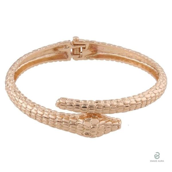Bracelet Serpent Doré en Acier Inoxydable