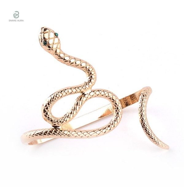 Bracelet doré serpent en alliage de zinc pour femme
