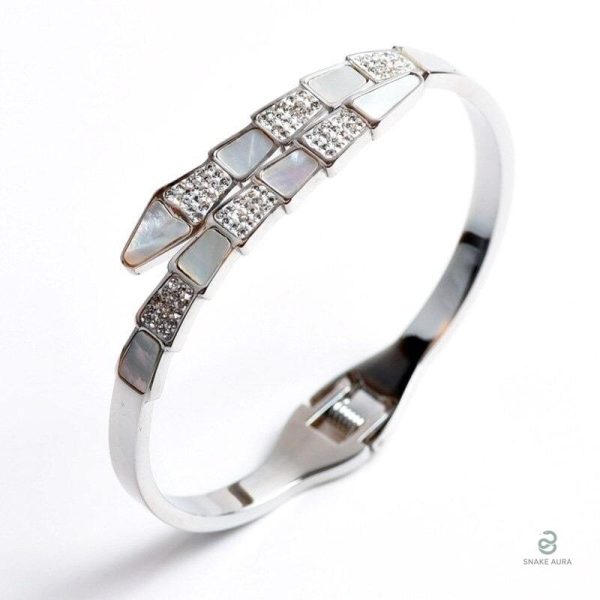 Bracelet en argent serpent luxe