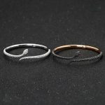 Accessoire serpent femme, bracelet en zirconium tendance