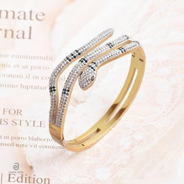Bijou serpent femme or avec diamant