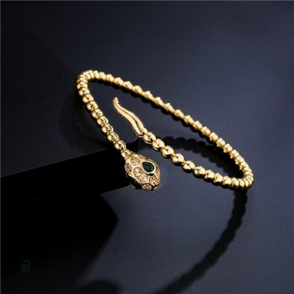 Bracelet serpent fin en cuivre, accessoire tendance et unique