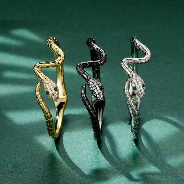 Bracelet serpent, design glamour doré pour une touche chic