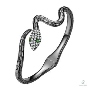 Bracelet Serpent Noir Glamour, élégant et stylé pour toutes occasions