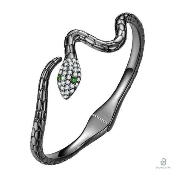 Bracelet Serpent Noir Glamour, élégant et stylé pour toutes occasions