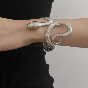 Bracelet serpent en argent, design unique et moderne