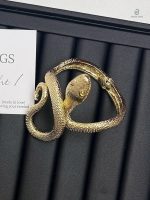 Accessoire mode : bracelet serpent grande taille doré