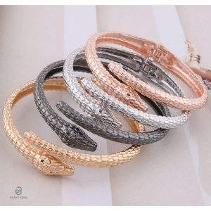Bracelet serpent en acier inoxydable, design moderne et unique
