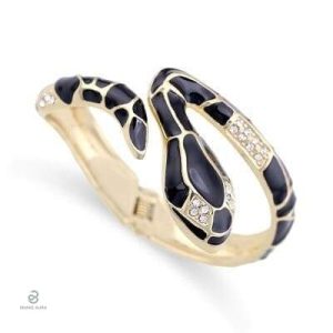 Bracelet serpent chic noir pour femme élégant et moderne